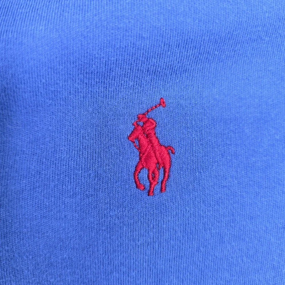 Ralph Lauren Sport Polo Shirt Dress Womens Large Blue Pony Short‎ Sleeve Preppy